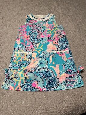 Lilly Pulitzer Little Girls Classic Shift Bali Blue Dress, Wore Once, Size 8